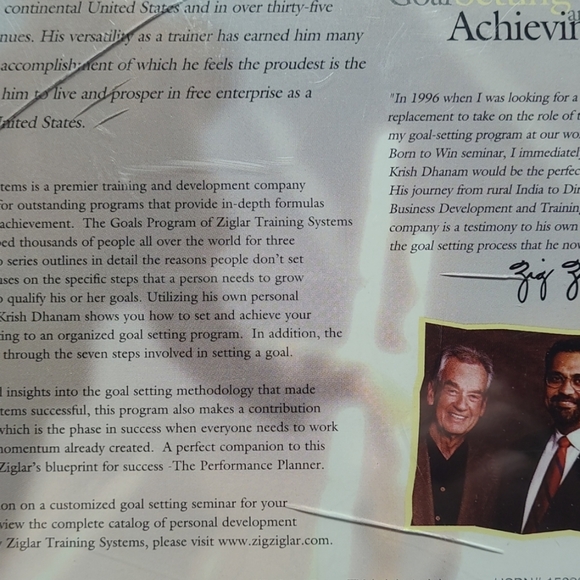 NEW - AUDIO CD's GOAL SETTING & ACHIEVING+THE IMIGRANTS ATTITUDE-BY KRISH DHANAM - Picture 3 of 3